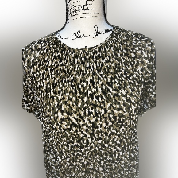 Michael Kors Women's Pleated Camouflage Print Dress (D1) - Picture 4 of 11